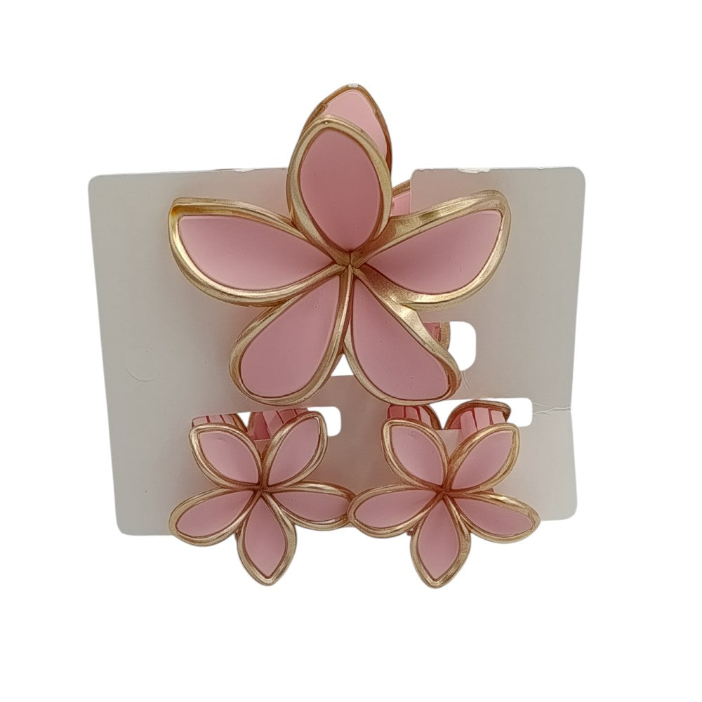 Σετ Κλάμερ Ορχιδέα 1 Μεγάλο 7εκ & 2 Μικρά 4εκ 6 Χρώματα -1τμχ