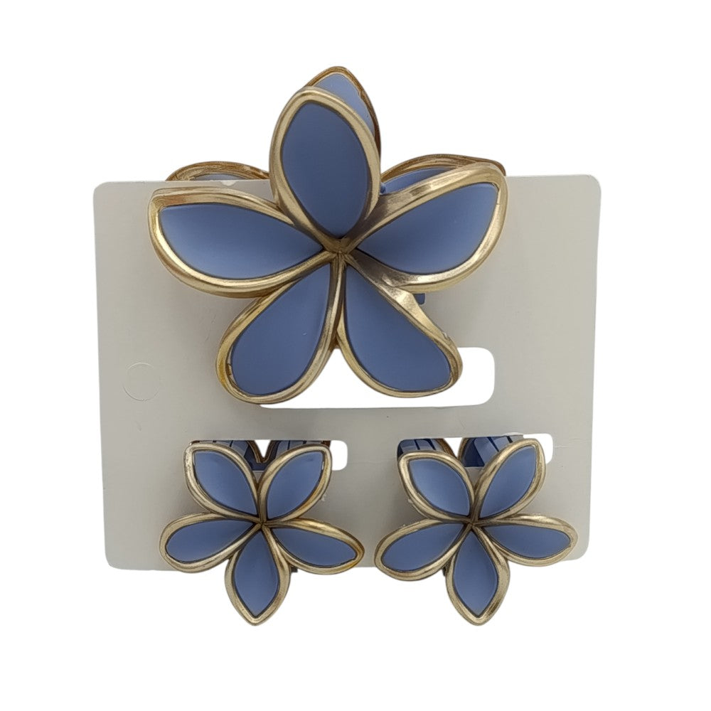 Σετ Κλάμερ Ορχιδέα 1 Μεγάλο 7εκ & 2 Μικρά 4εκ 6 Χρώματα -1τμχ