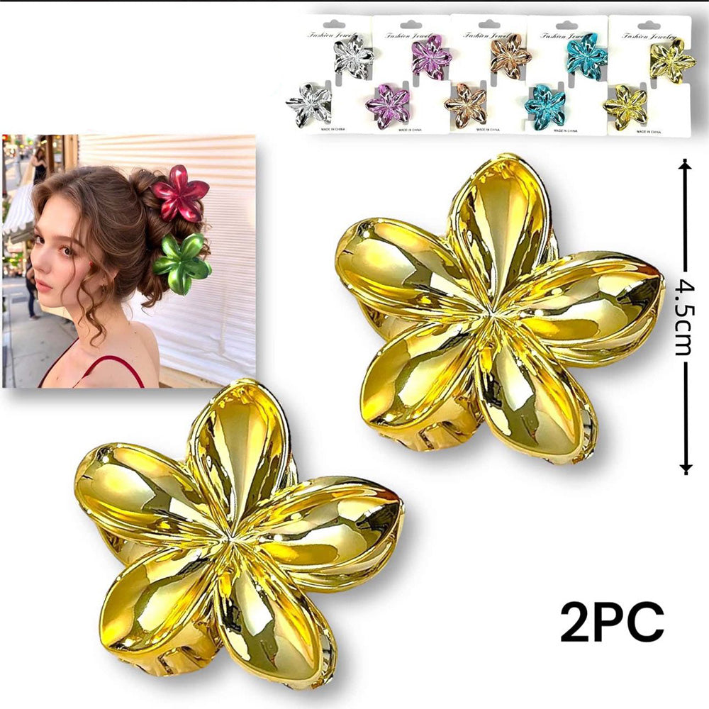 Σετ Κλαμεράκια Μαλλιών Λουλουδάκια 4,5 εκ 6 Χρώματα - Τμχ