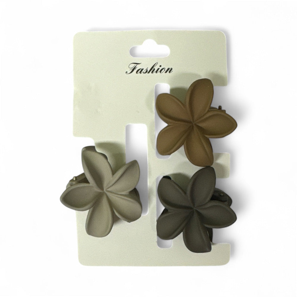 Σετ Κλαμεράκια Μαλλιών Λουλουδάκι 4 Εκ - 3 Τμχ