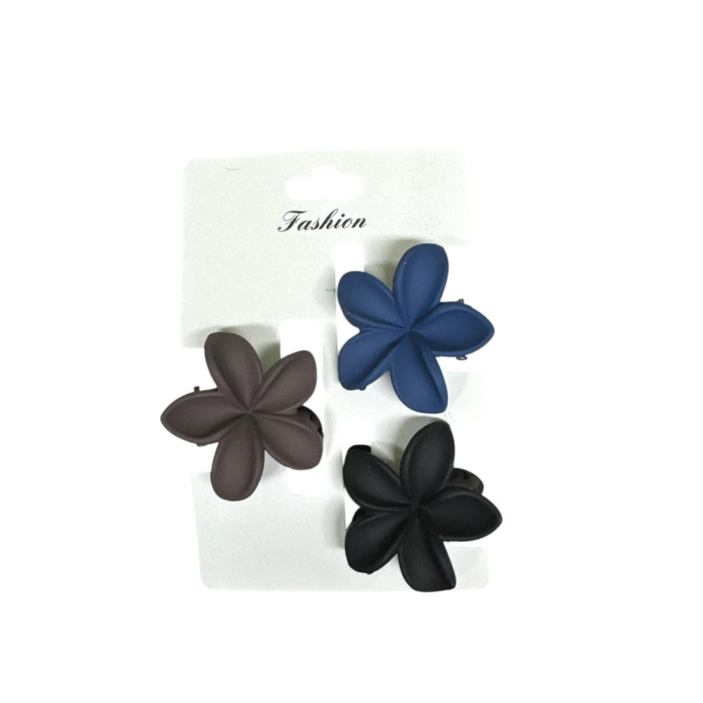 Σετ Κλαμεράκια Μαλλιών Λουλουδάκι 4 Εκ - 3 Τμχ