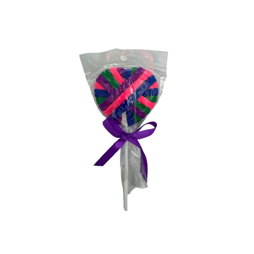 Λαστιχάκια Μαλλιών Σε Γλειφιτζούρι Σε Σχήμα Καρδιάς 6 Χρώματα - 1 Τμχ