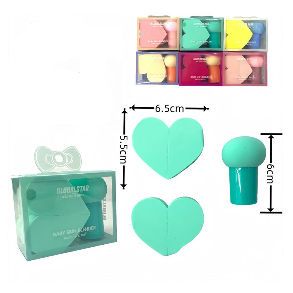 Σετ Make-Up Puff Globalstar Σφουγγαράκια - 2 Τμχ