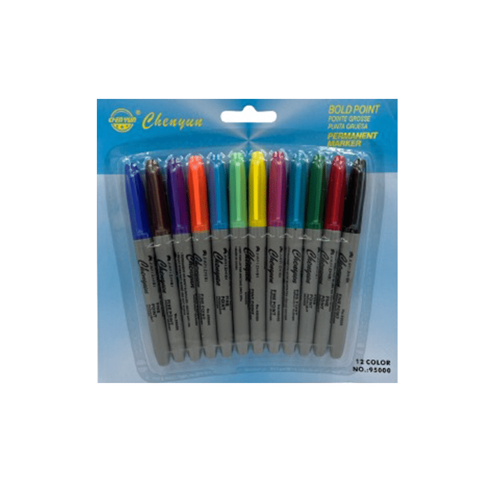 OEMΜαρκαδόροι Σετ 12Tmx Bold Point Permanent Markerpapell.gr