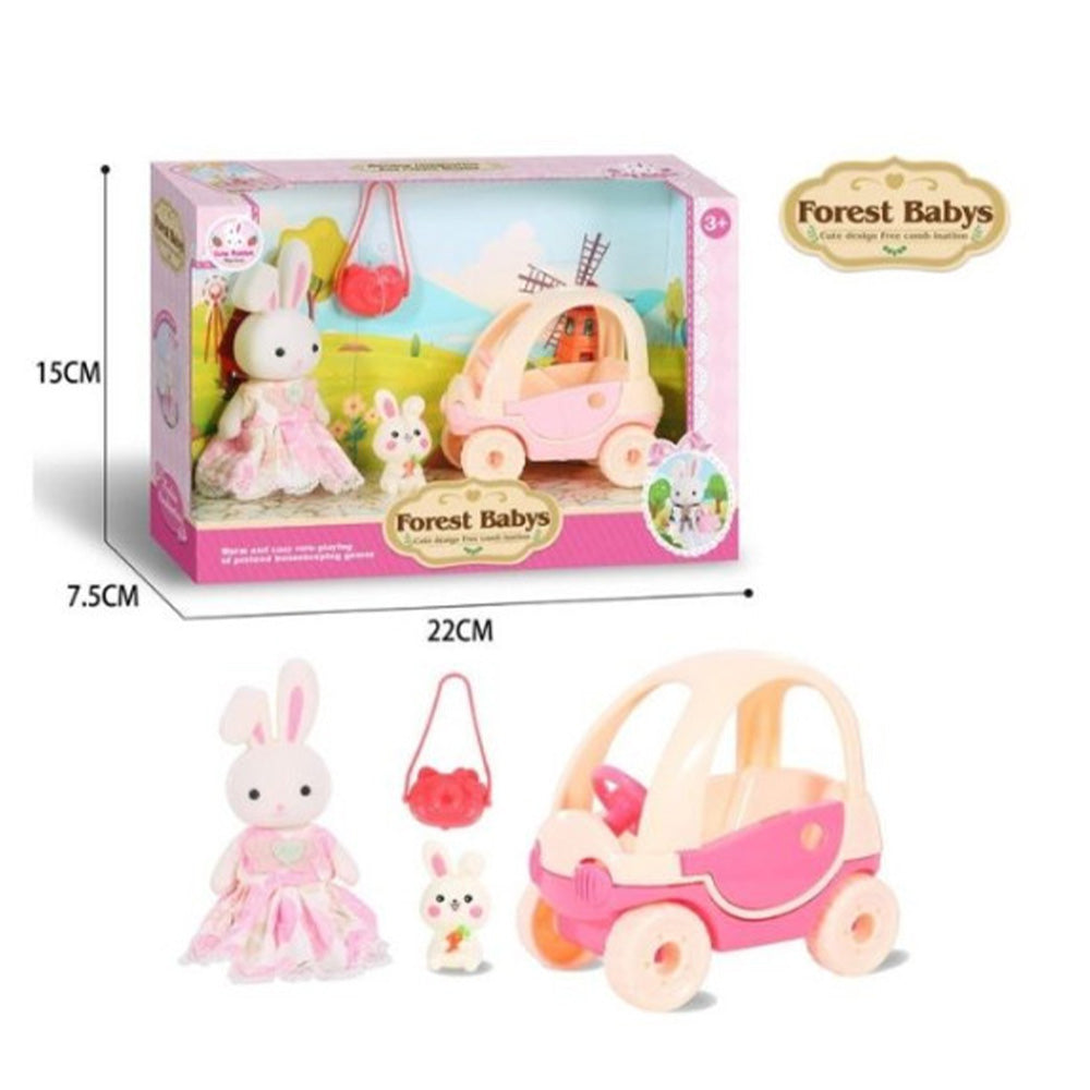 Σετ Μινιατούρες Φιγούρα Λαγουδάκι & Αυτοκίνητο