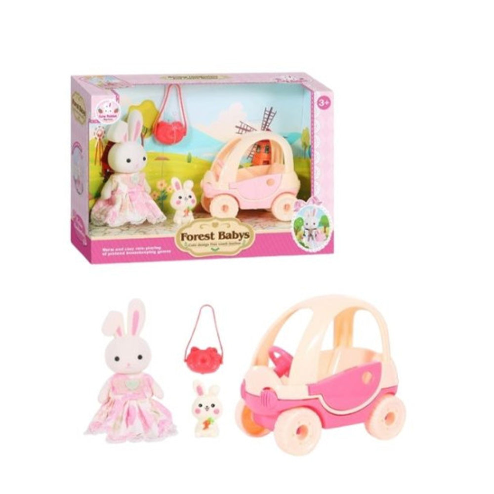 Σετ Μινιατούρες Φιγούρα Λαγουδάκι & Αυτοκίνητο