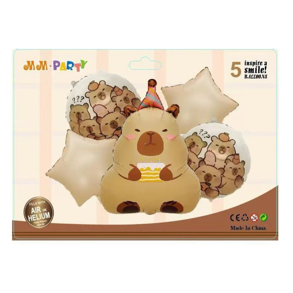 Σετ Μπαλόνια Foil Capybara 5 Τμχ