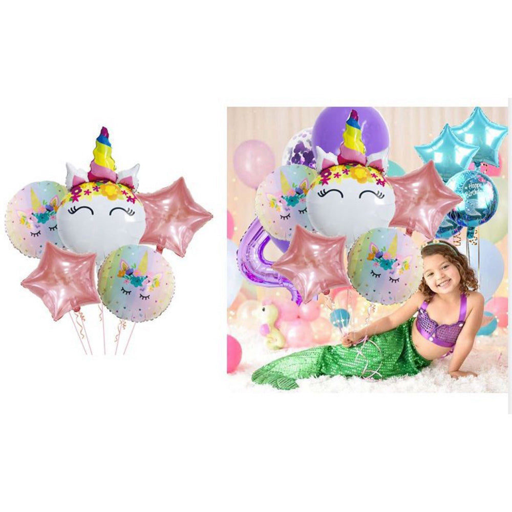 Σετ Μπαλόνια Foil Μονόκερος 5 Τμχ