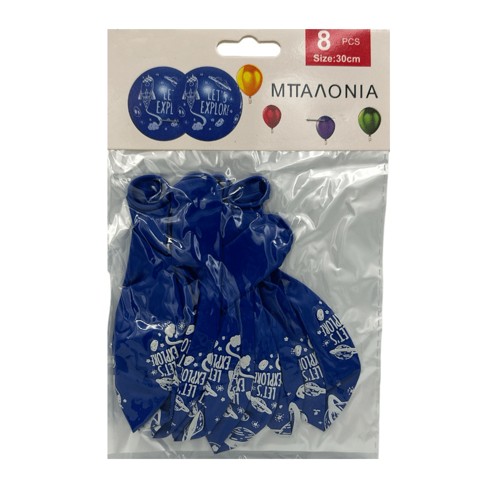 Μπαλονια Lets Explore Διαστημα 8Pcs 30Cm