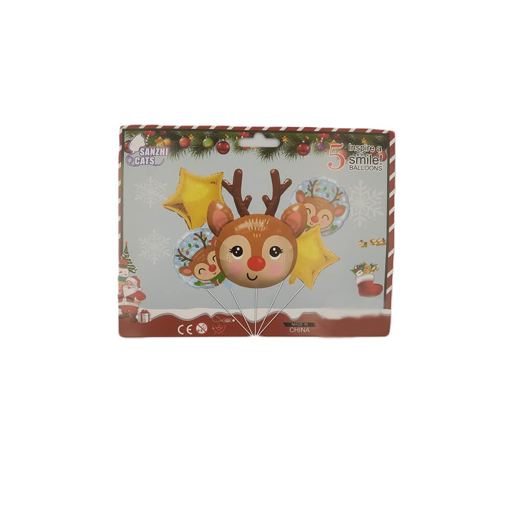 Σετ Μπαλονια Merry Christmas 5 Τεμαχια