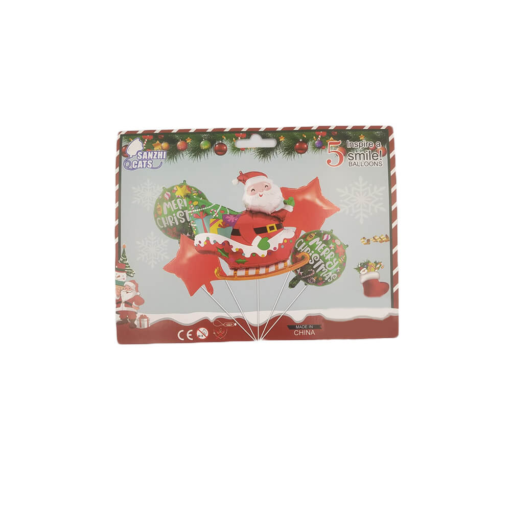 Σετ Μπαλονια Merry Christmas 5 Τεμαχια