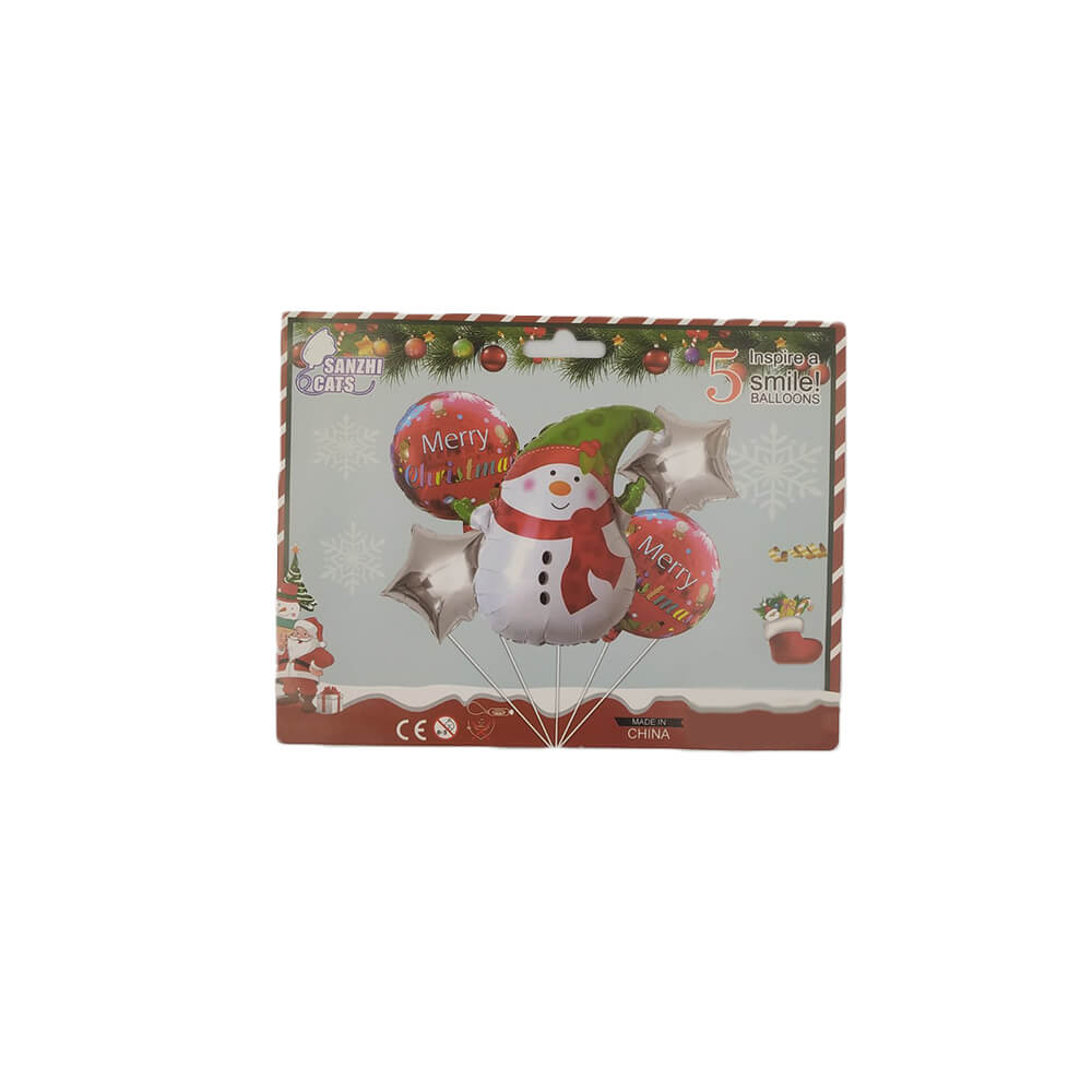 Σετ Μπαλονια Merry Christmas 5 Τεμαχια