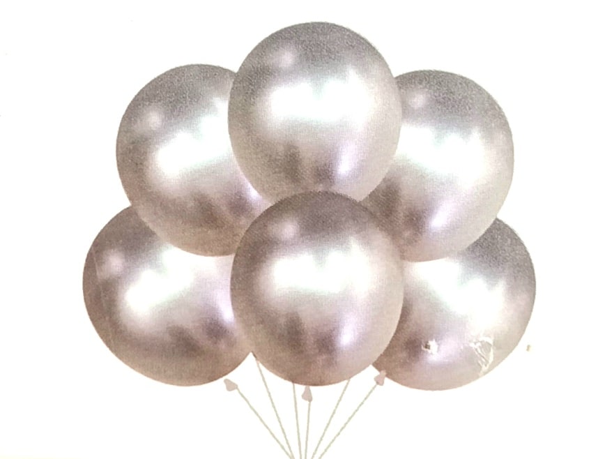 Μπαλονια Μεταλλιζε Ασημι 10Pcs 23Cm