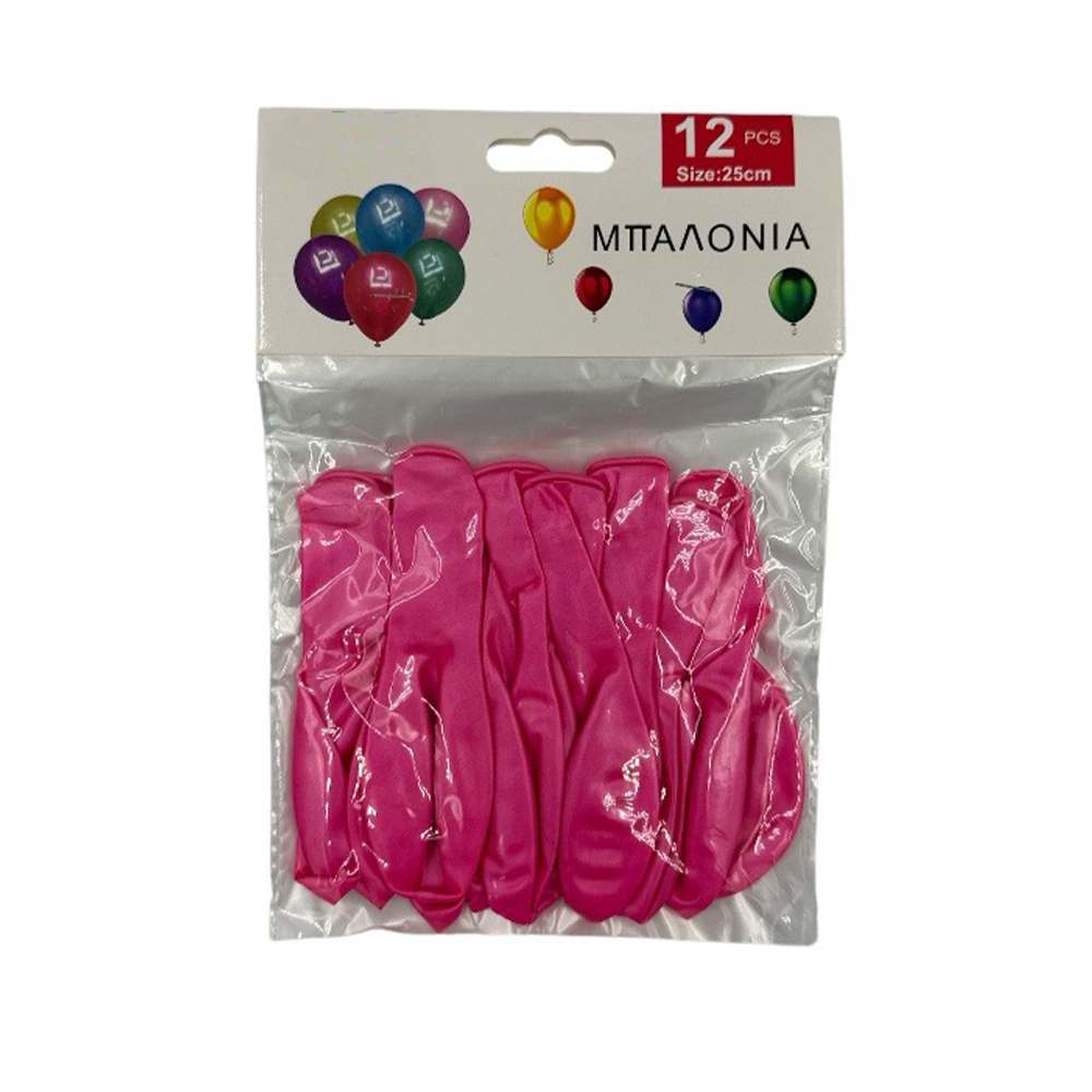 OEMΜπαλόνια Ροζ Μεταλλιζέ 12Τμχ 25 εκpapell.gr