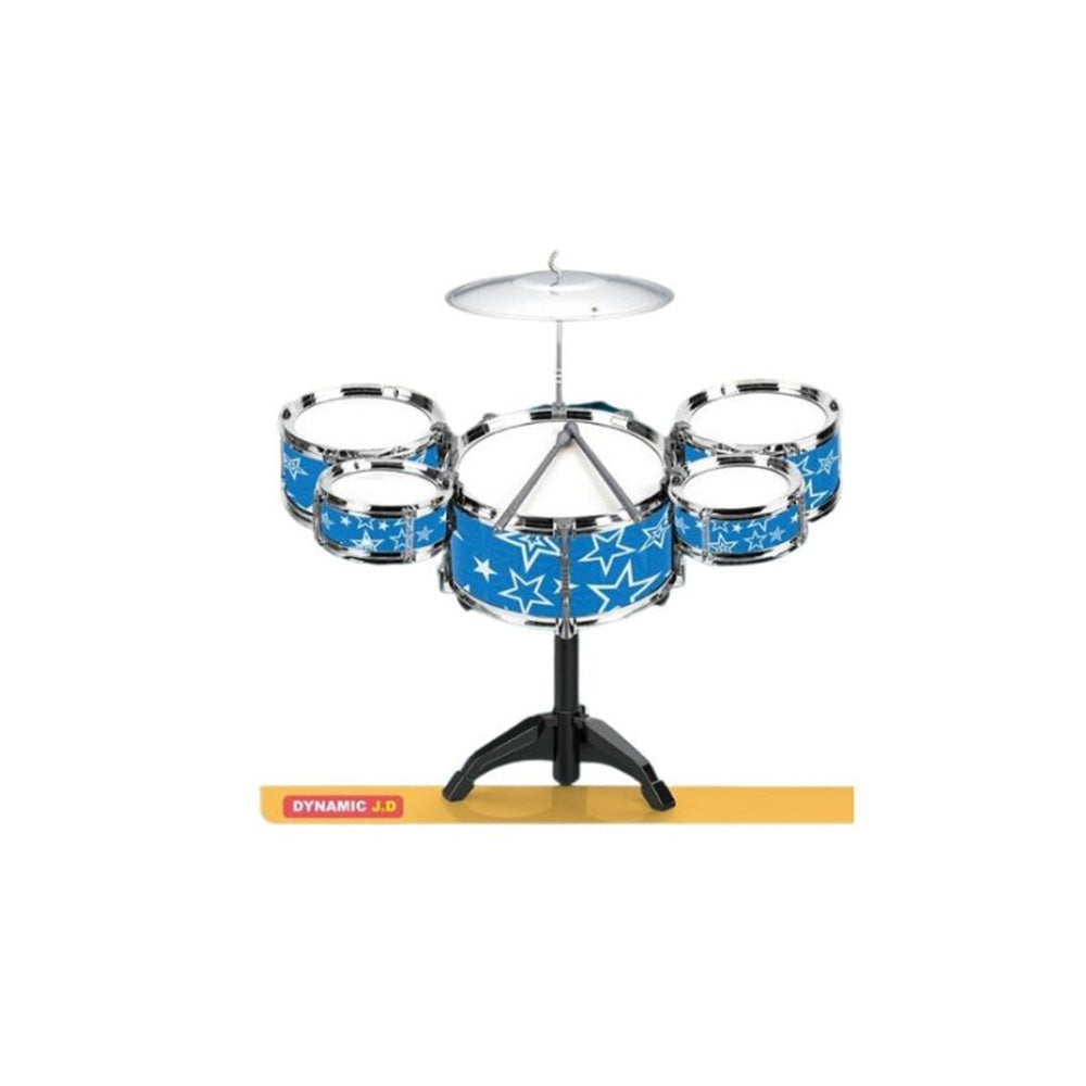 Σετ Ντραμς Επιμεταλλωμένο Με 5 Τύμπανα, Πιατίνι Και Μπαγκέτες 38X23X13εκ