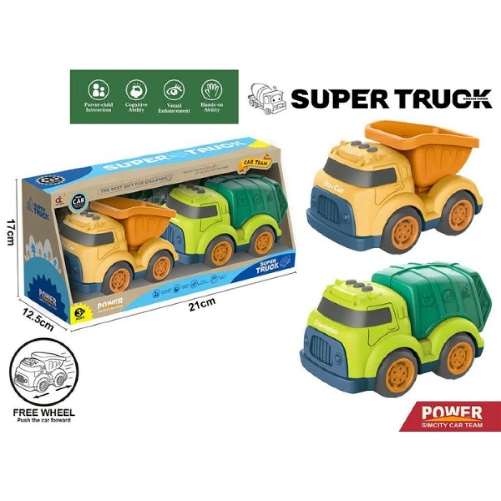 TrademarktΣετ Οχημάτων Πόλης Φορτηγό- Απορριματοφόρο 2Τμχpapell.gr