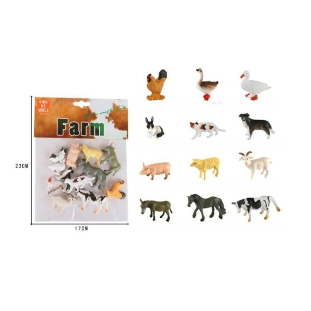 Σετ Παιχνιδιού Με Ζώα Φάρμας 12τμχ