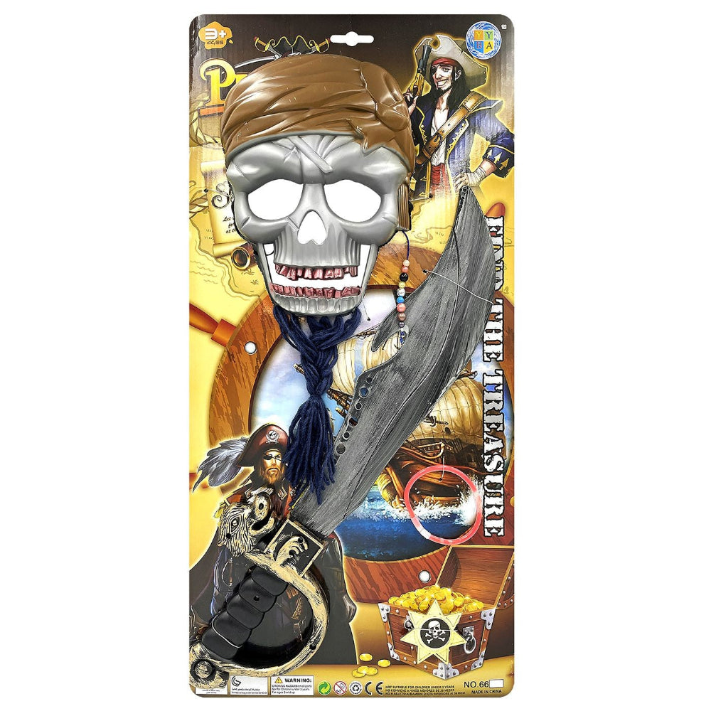 CARNAVALISTAΣετ Πειρατή Με Μάσκα Νεκροκεφαλή 4Τμχpapell.gr