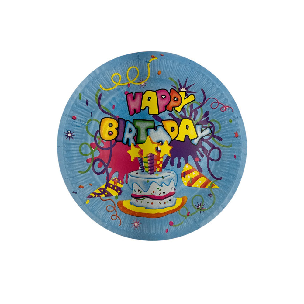 Σετ Πιατάκια Party Happy Birthday 10 Τμχ 18 Εκ