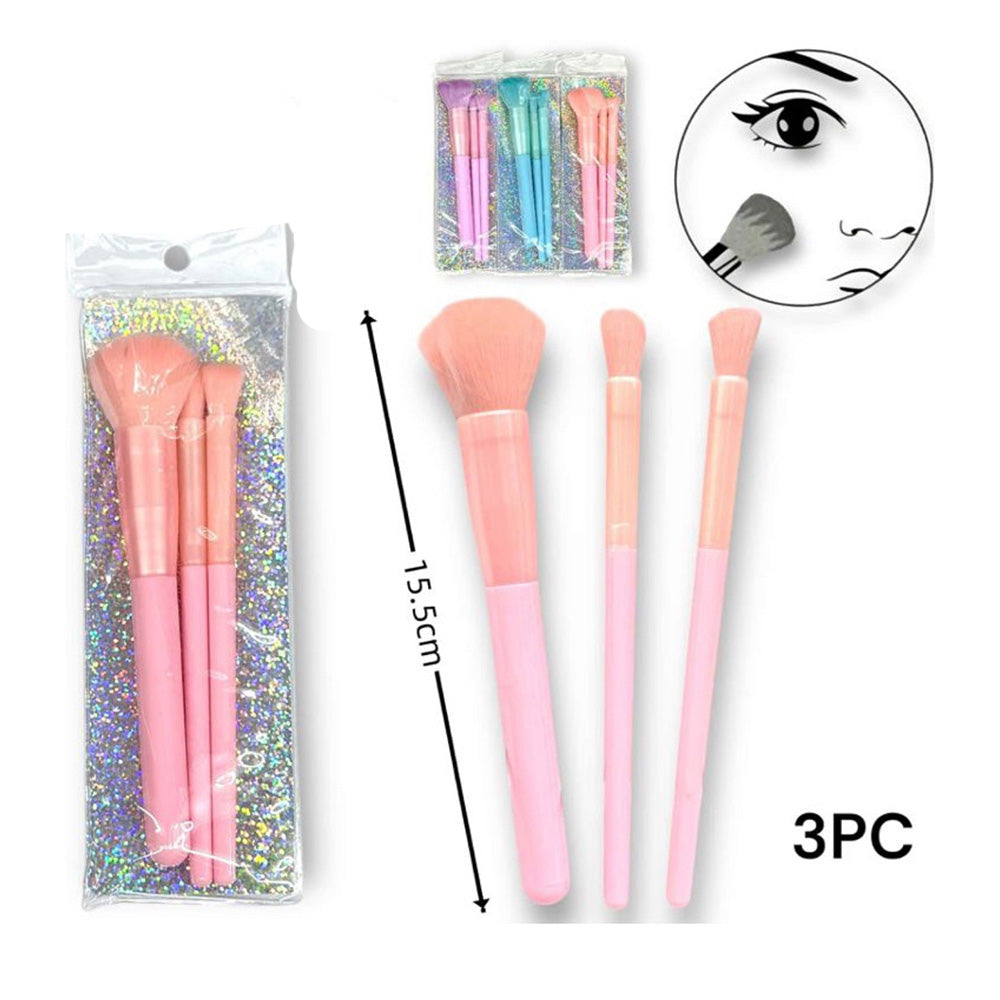 Σετ Πινέλα Μακιγιάζ σε 3 Pastel Χρώματα 15,5 εκ 3 Τμχ 