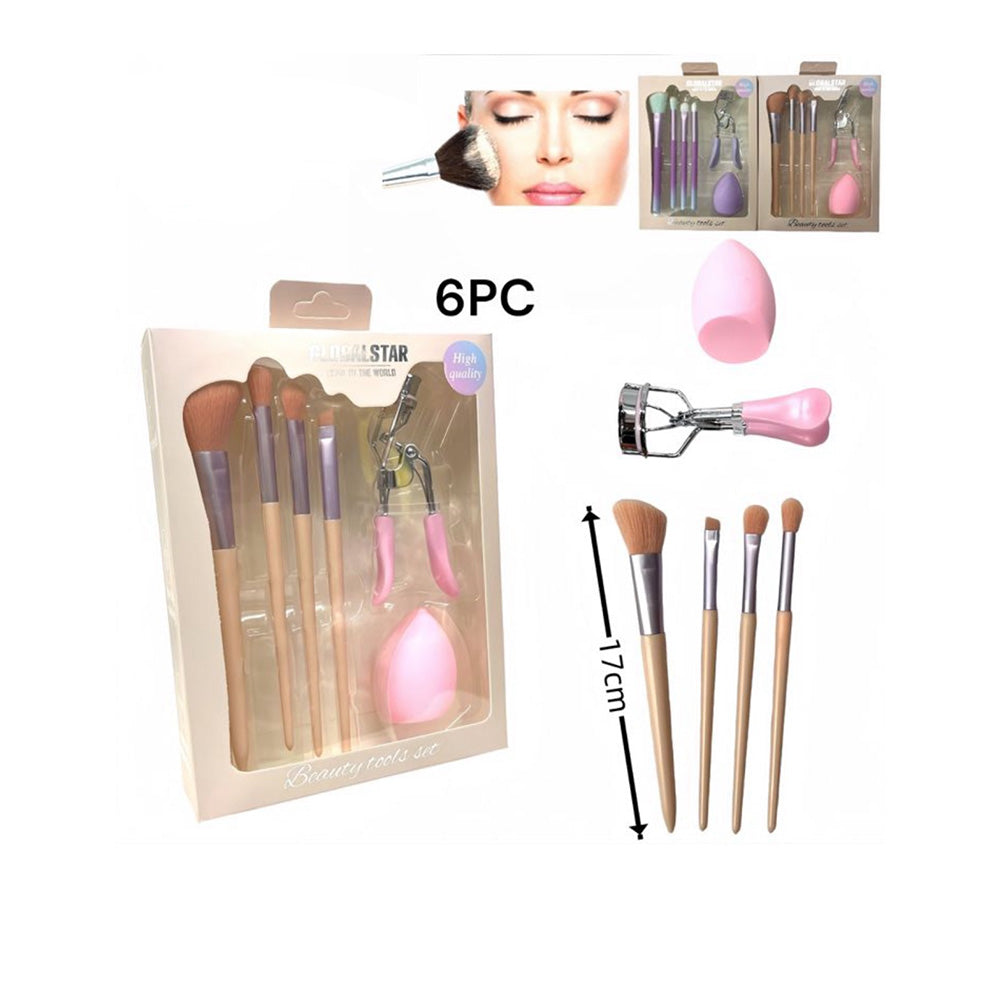 OEMΣετ Πινέλα Με Εργαλεία Μακιγιάζ 6 Τμχ 2 Χρώματα - 1 τμχpapell.gr