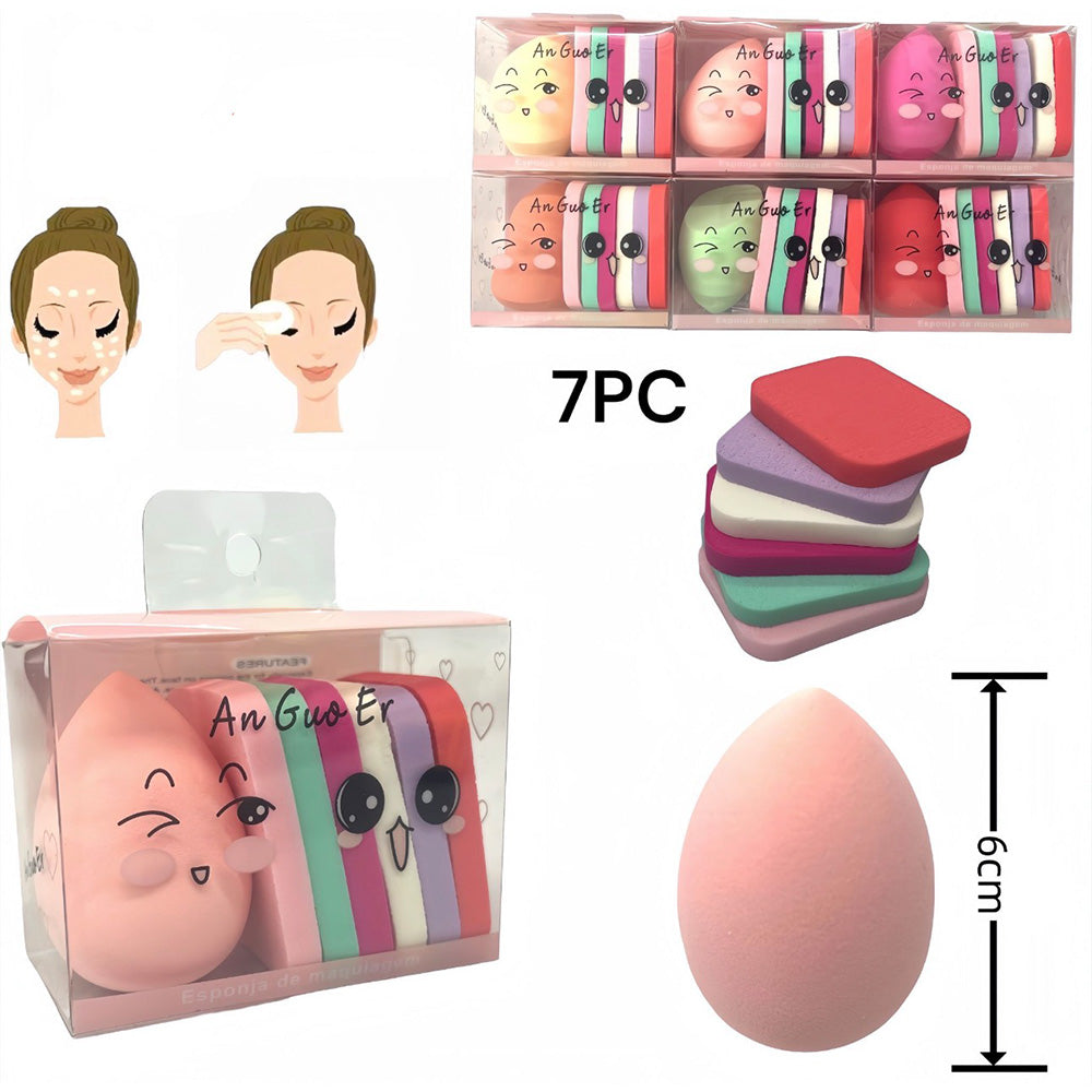 Σετ Σφουγγαράκια Μακιγιάζ 7 Τμχ