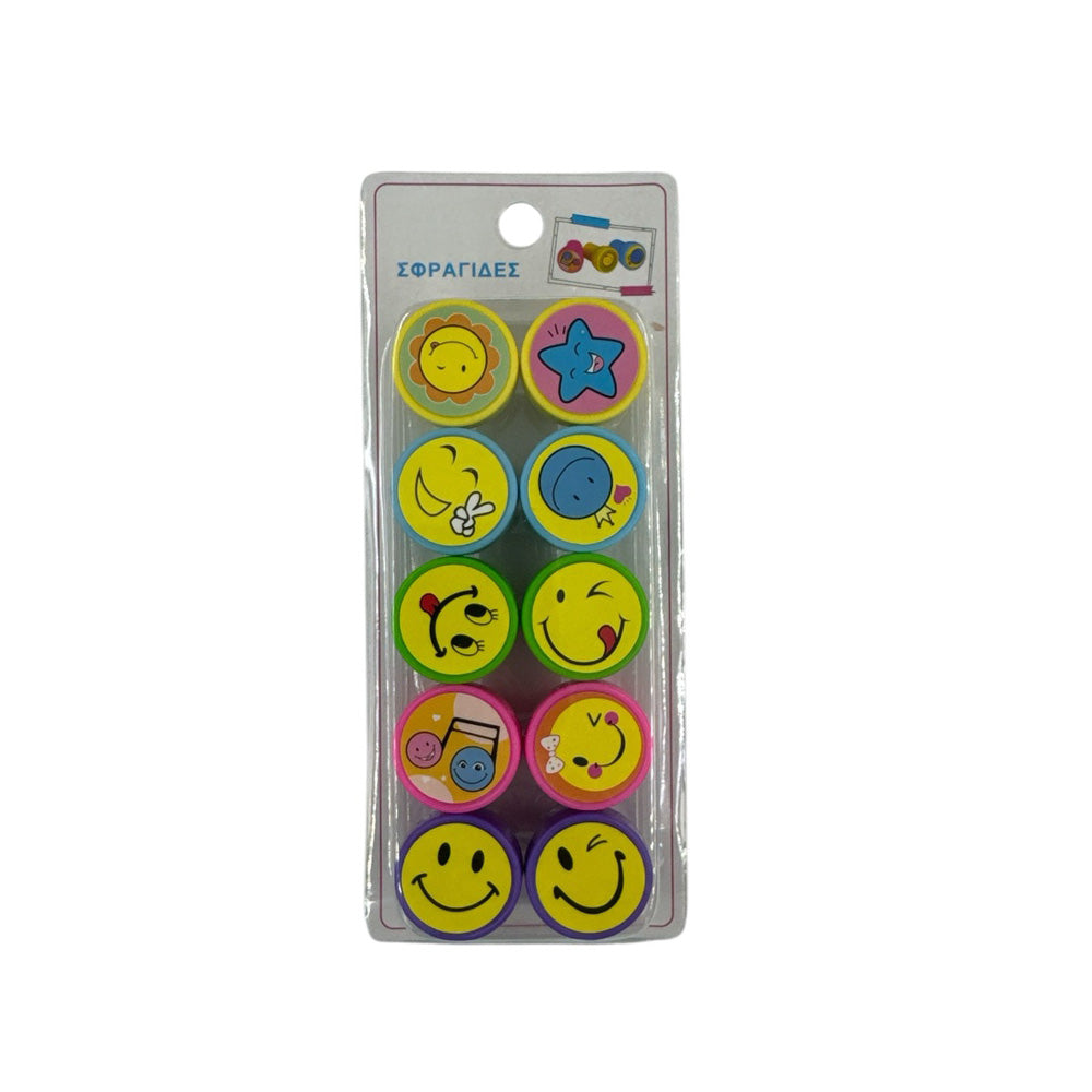 OEMΣετ Παιδικές Σφραγίδες Smile 10 Τμχpapell.gr