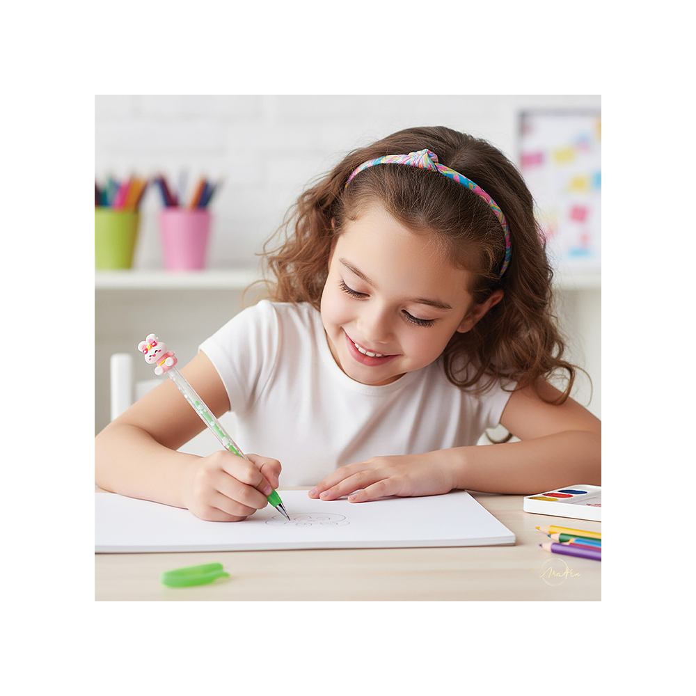 Σετ Stationery 4 Στυλό & Αξεσουάρ Σε 2 Σχέδια Για 3+ Ετών