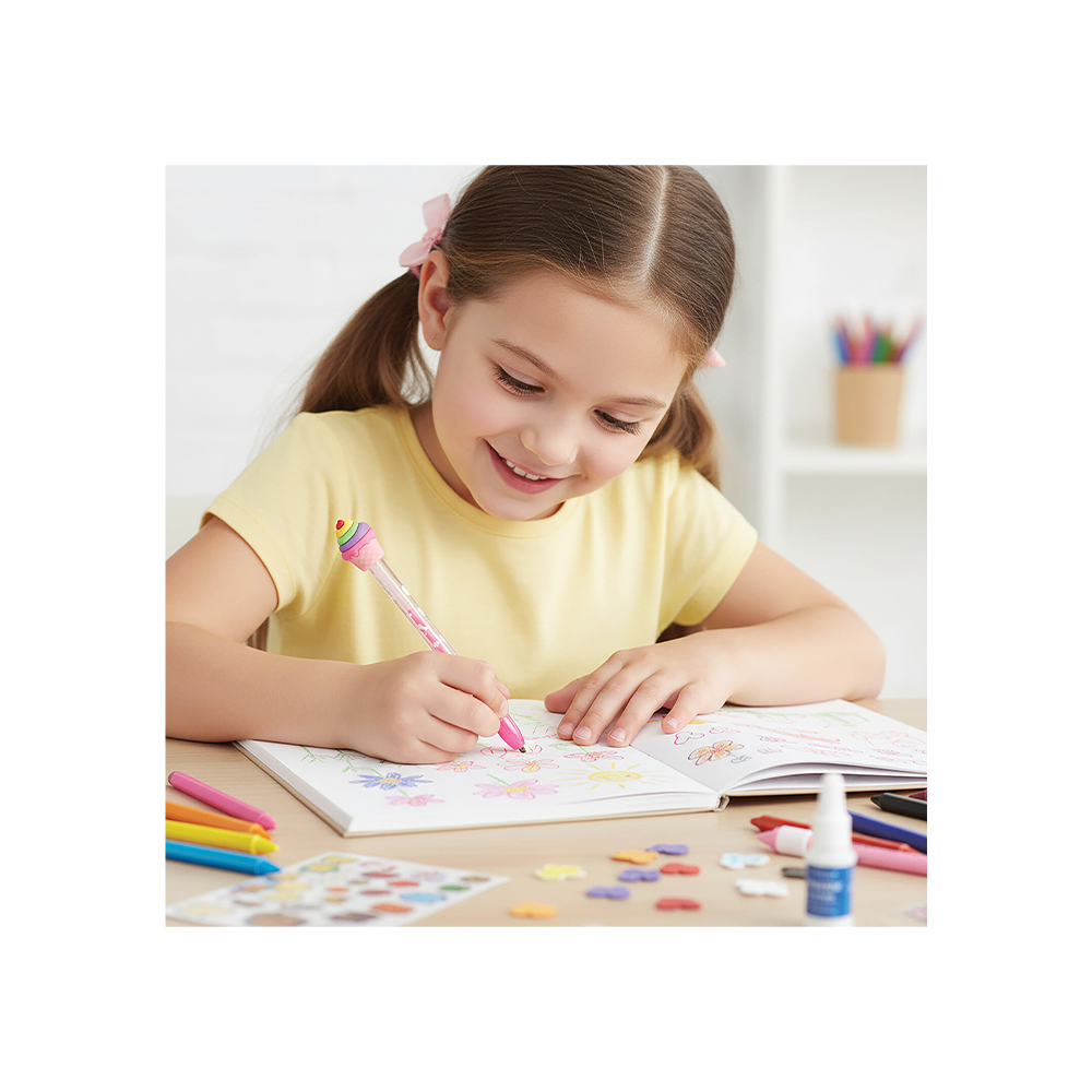 Σετ Stationery 4 Στυλό & Αξεσουάρ Σε 2 Σχέδια Για 3+ Ετών
