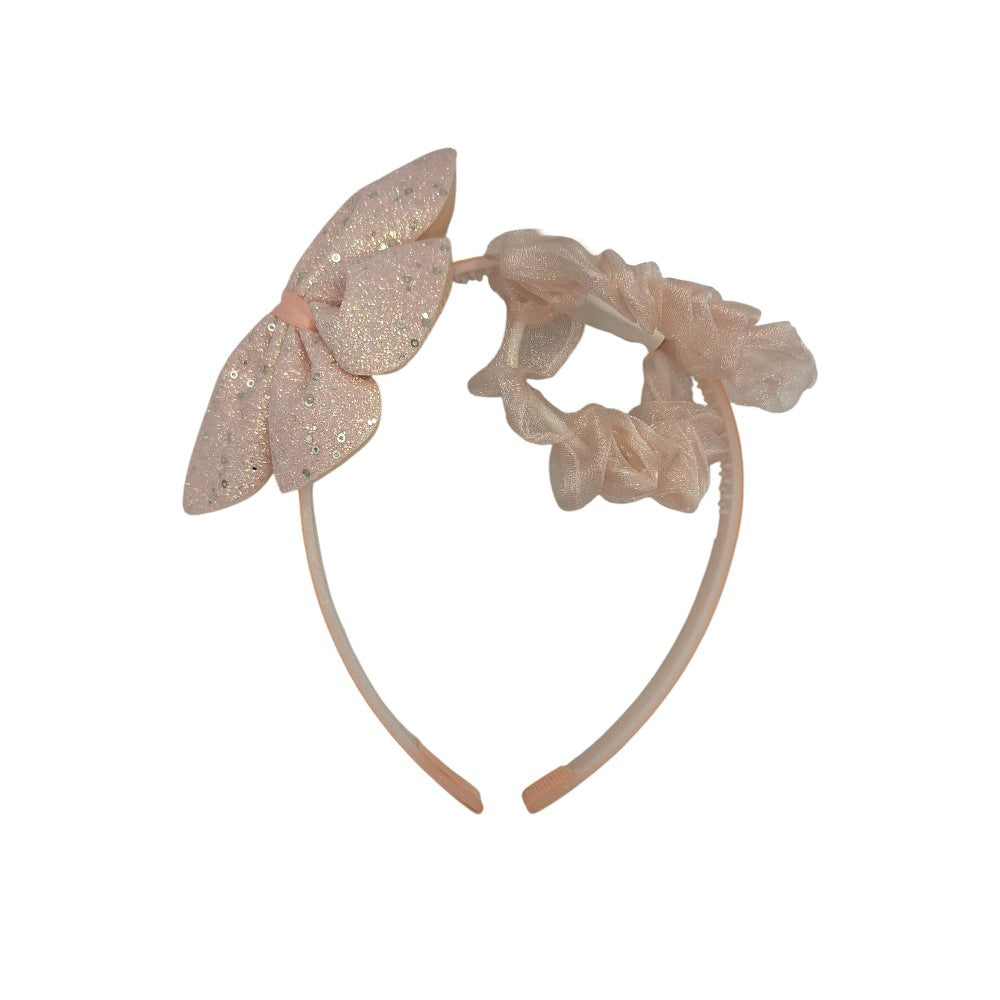 Σετ Στέκα με Φιόγκο και Λάστιχάκια Μαλλιών - 3 Τμχ