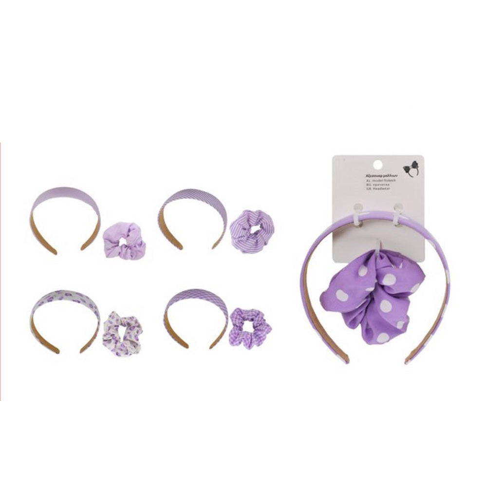 OEMΣετ Στέκα Με Scrunchie Μωβ Απόχρωσηpapell.gr