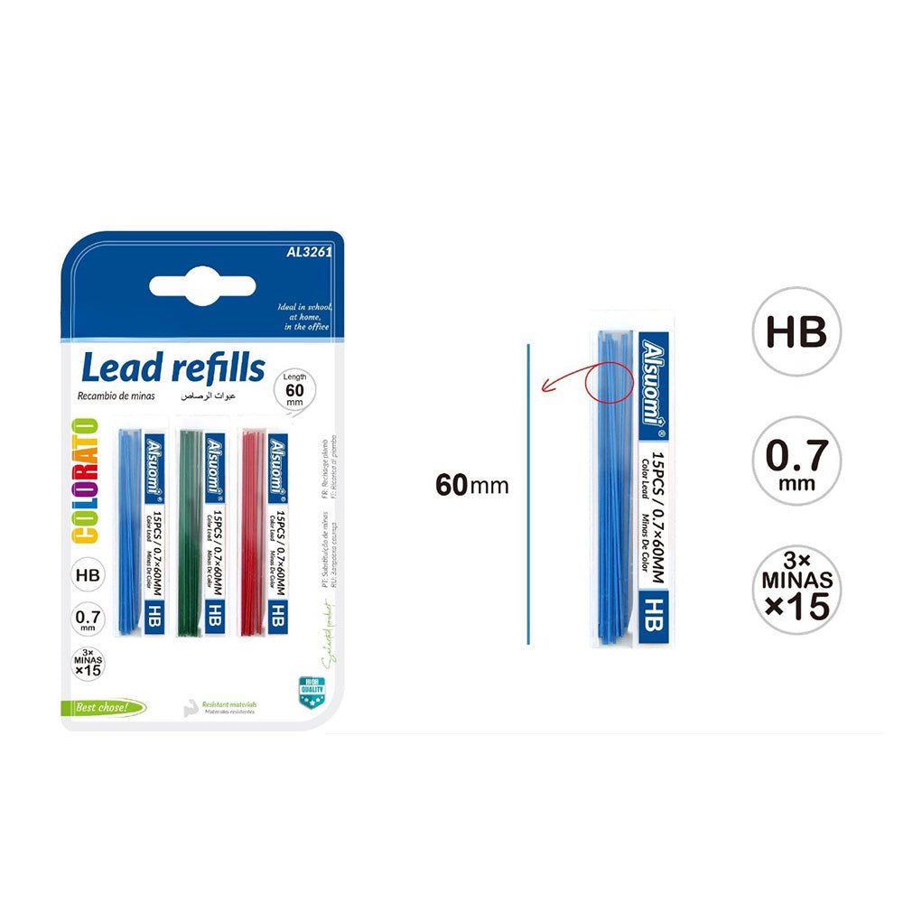 Σετ Χρωματιστές Μύτες για Μηχανικό Μολύβι 0.7mm