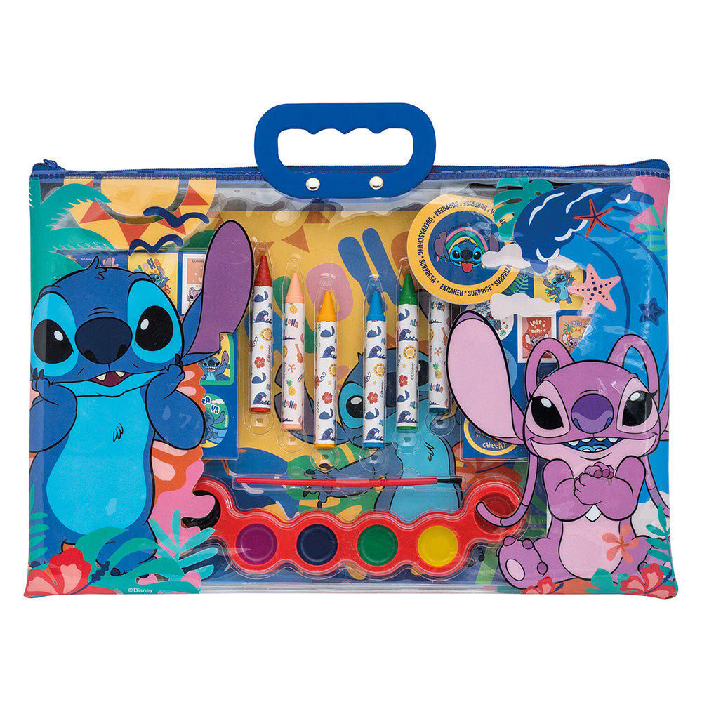 AS Σετ Ζωγραφικής Disney Stitch Σε Διάφανη Τσάντα Για 3+ Χρονών
