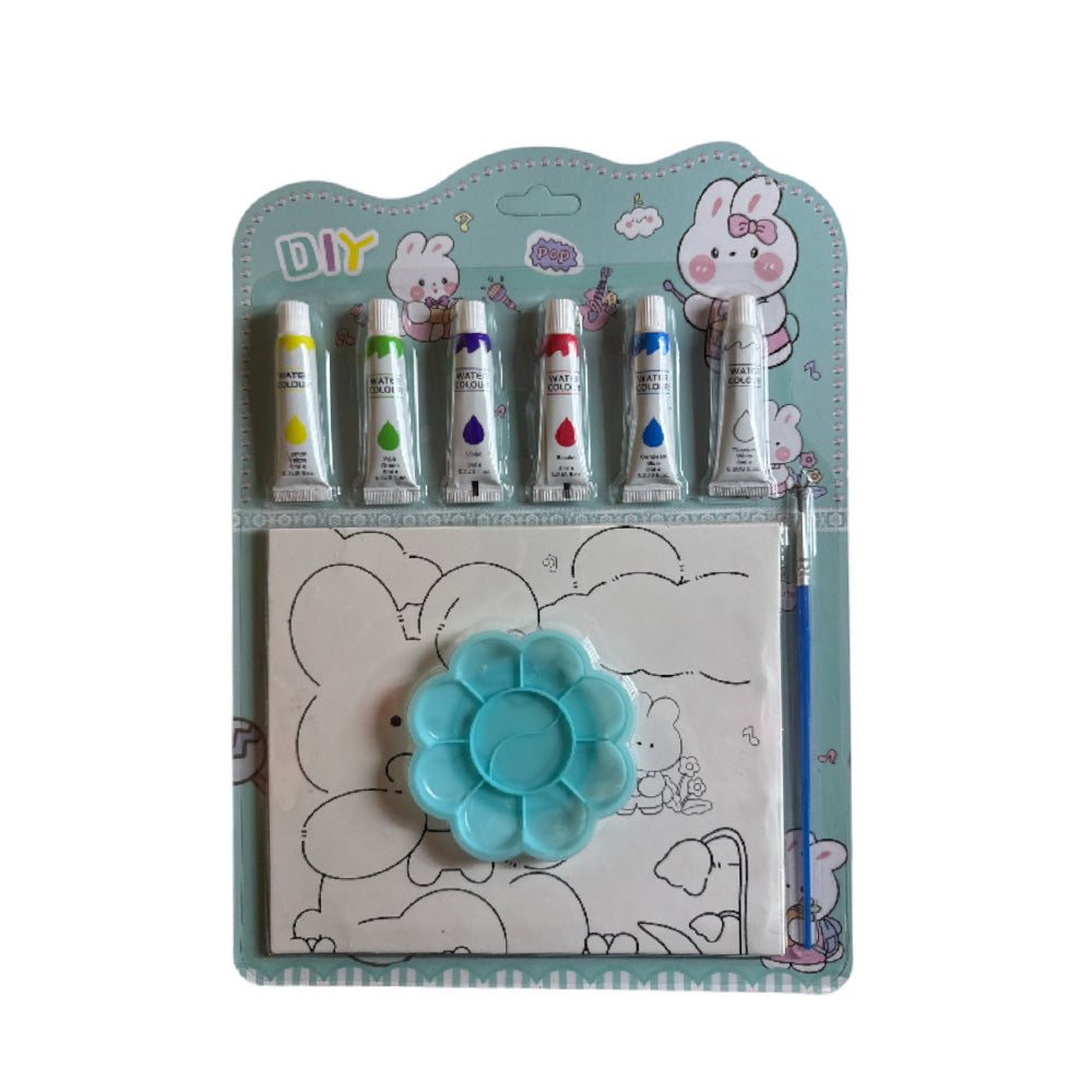 Σετ Ζωγραφικής Με Τέμπερες & Πινέλο 2 Σχέδια - 1 Τμχ