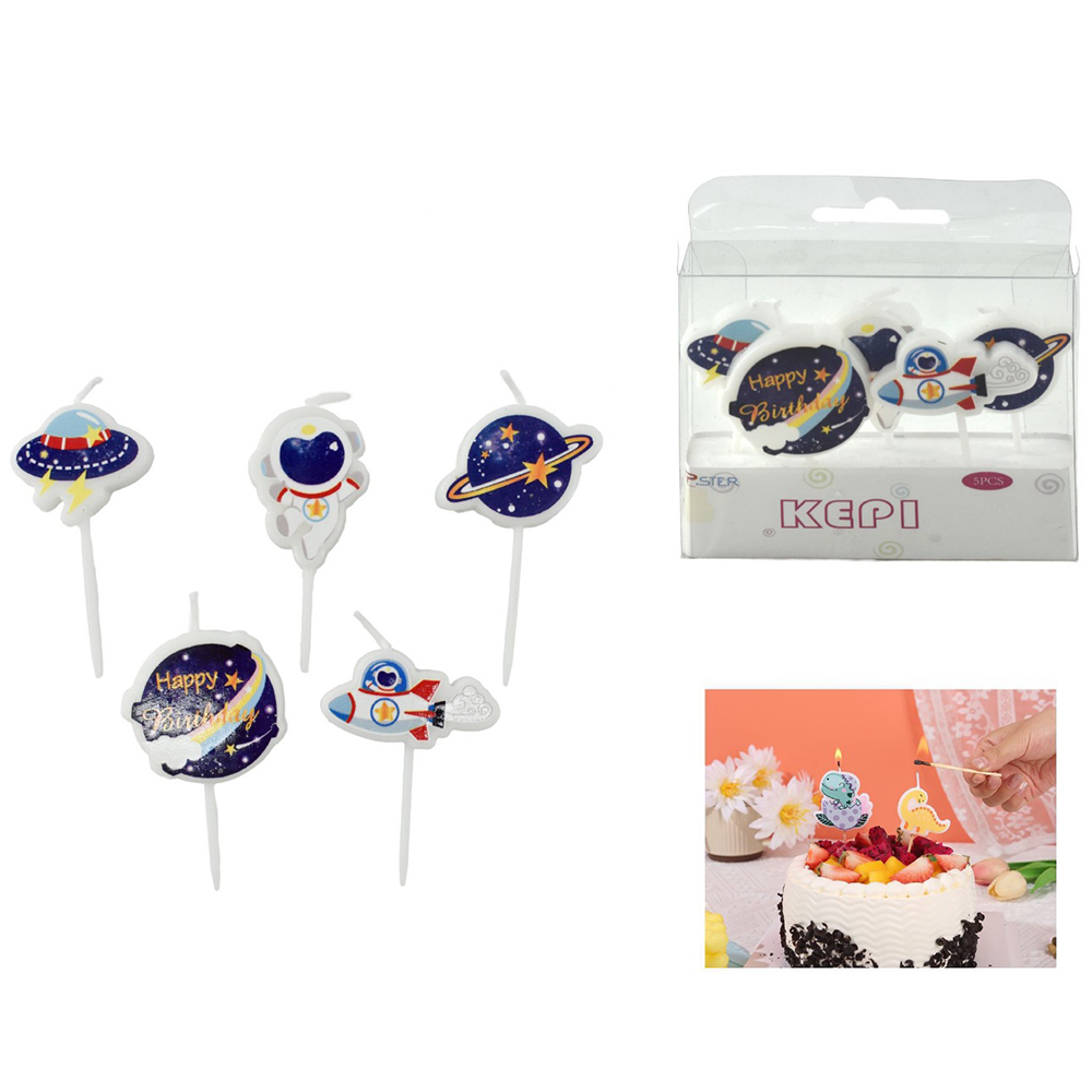 OEMΣετ Κεράκια Γενεθλίων Διάστημα 6,5 εκ 5 Τμχpapell.gr