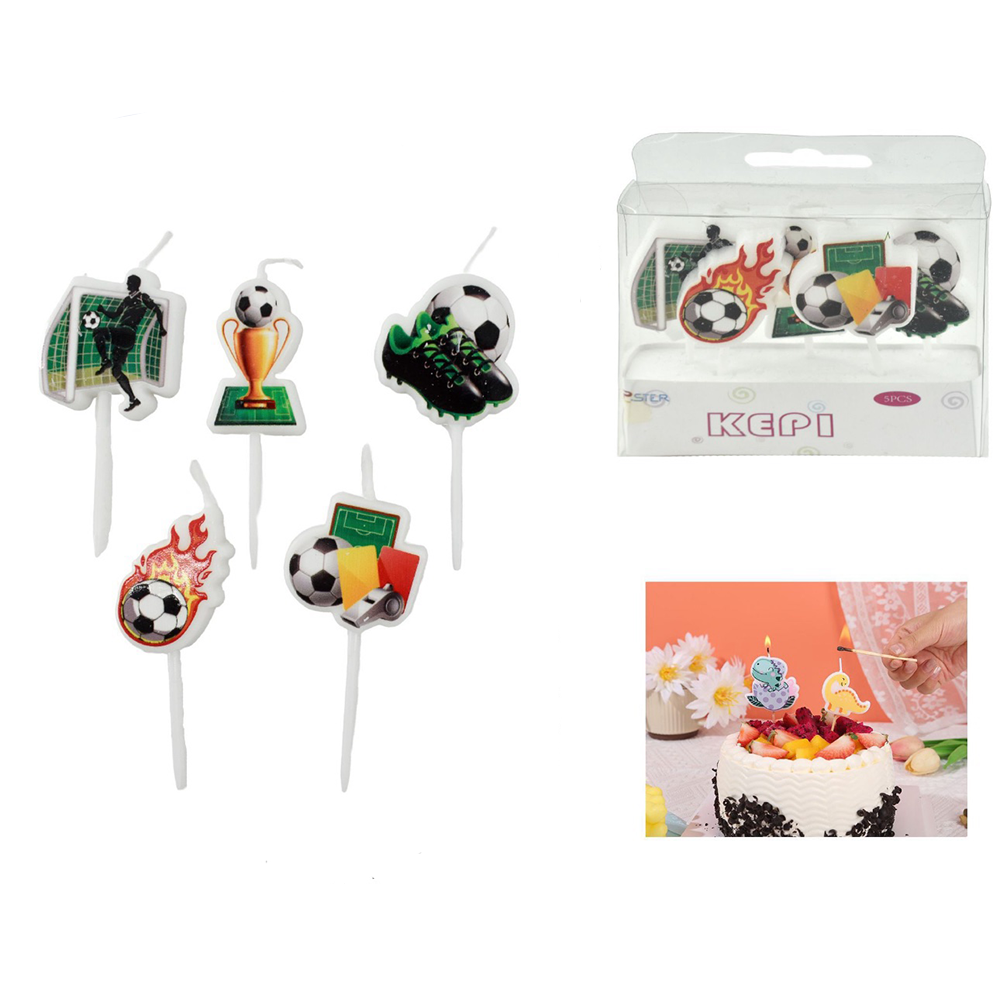 OEMΣετ Κεράκια Party Football 7 Εκ 5 Τμχpapell.gr