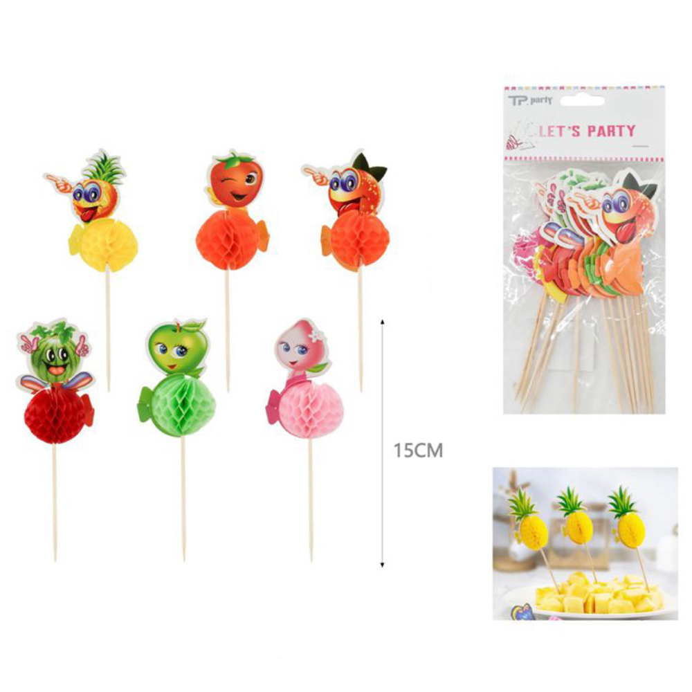 OEMΣετ Οδοντογλυφίδες Για Party Φρουτάκια 15 εκ 12 Τμχpapell.gr