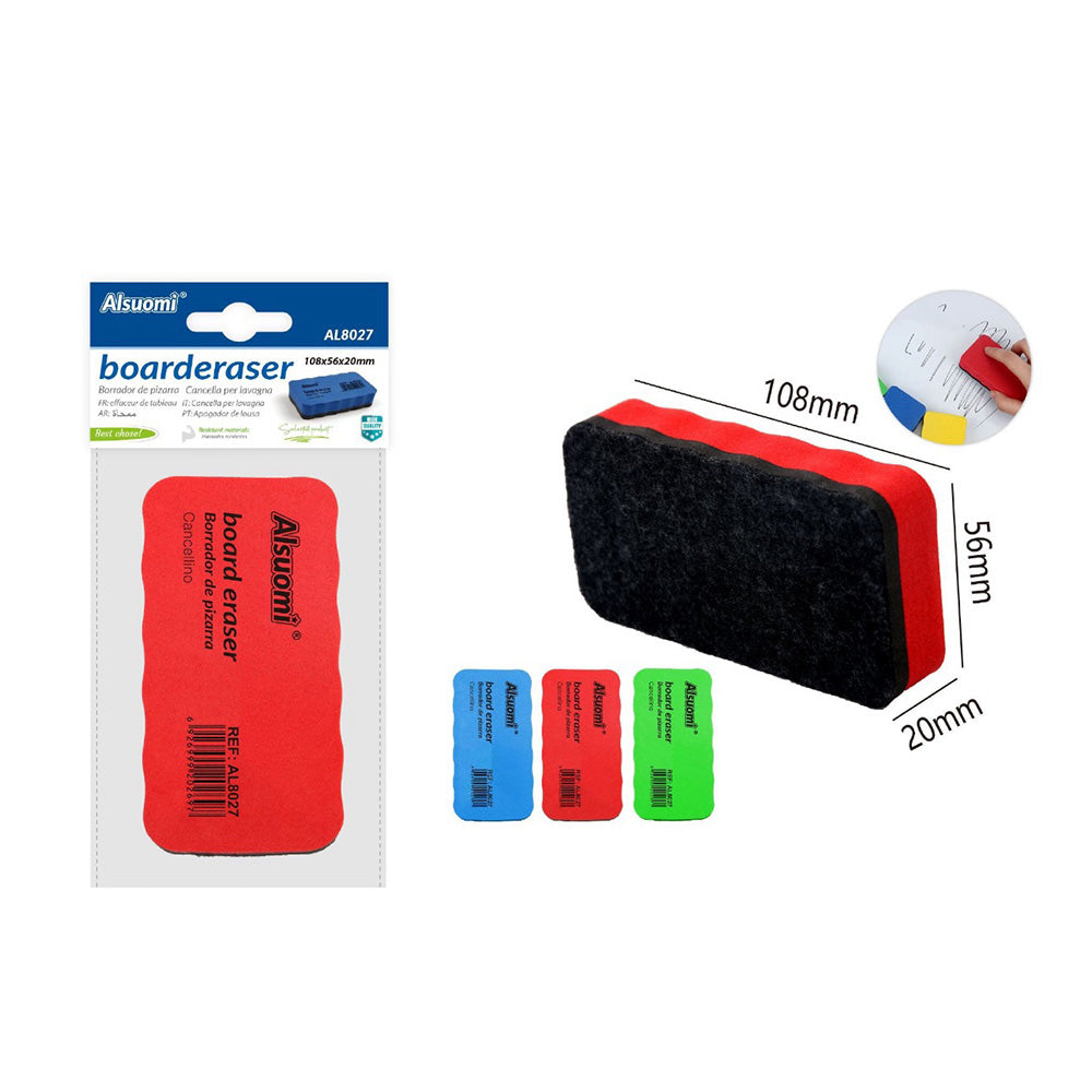 Σφουγγαράκι Ασπροπίνακα 10,8χ5,6χ2 εκ 3 Χρώματα - 1 Τμχ