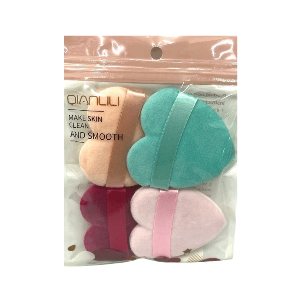 OEMΣφουγγαράκια Μακιγιάζ Σε Σχήμα Καρδιάς 4Τμχpapell.gr