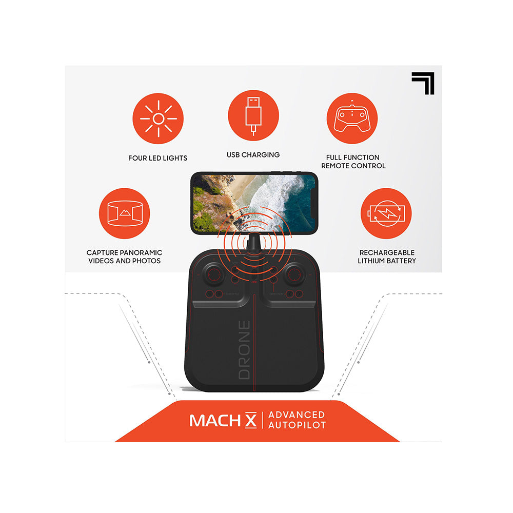 Sharper Image Mach X Video Drone 2.4G με Κάμερα Streaming & LED