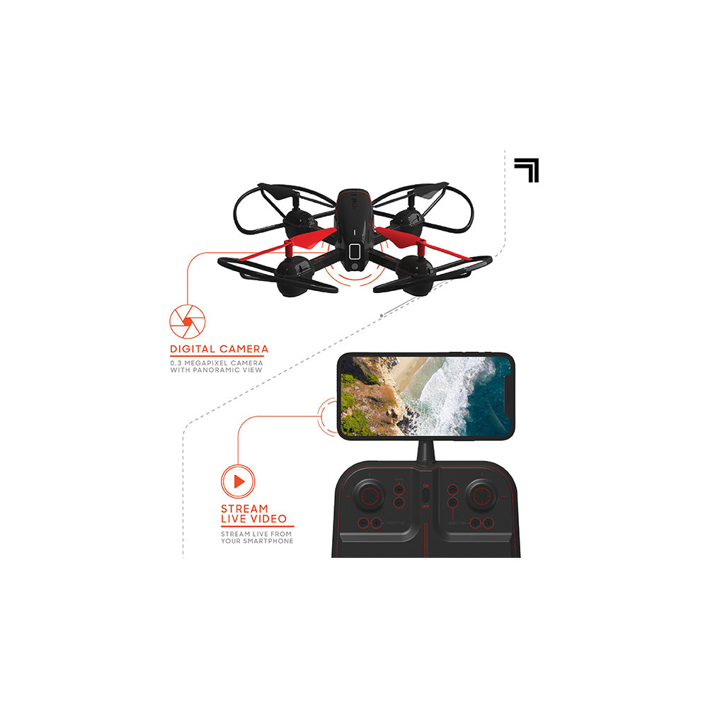 Sharper Image Mach X Video Drone 2.4G με Κάμερα Streaming & LED