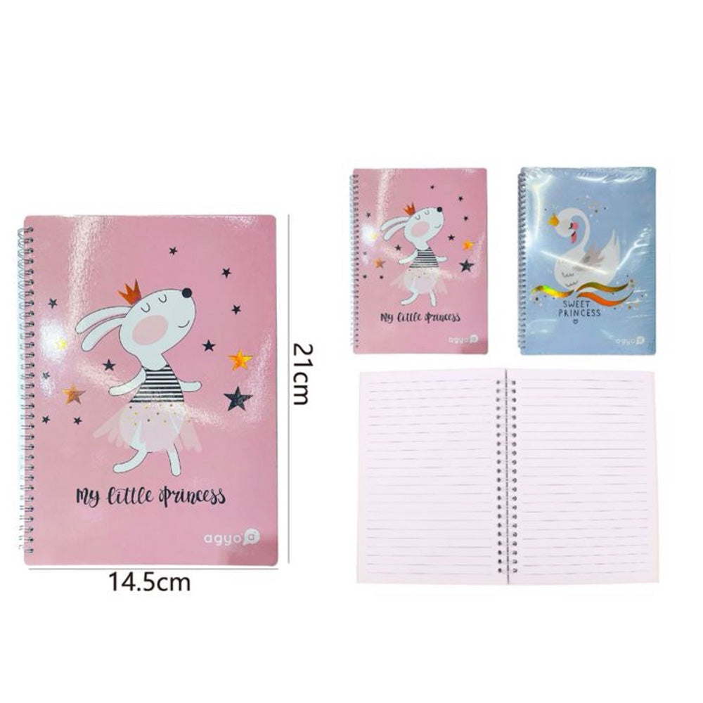 Σημειωματάριο Σπιράλ Princess 14.5x21 εκ 2 Σχέδια - 1 Τμχ