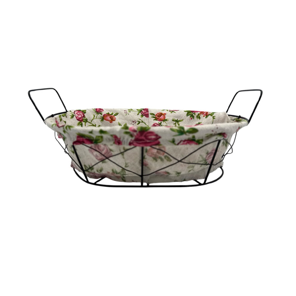 OEMΣιδερένιο Καλαθάκι Οβάλ Flowers 27χ22χ14 Εκpapell.gr
