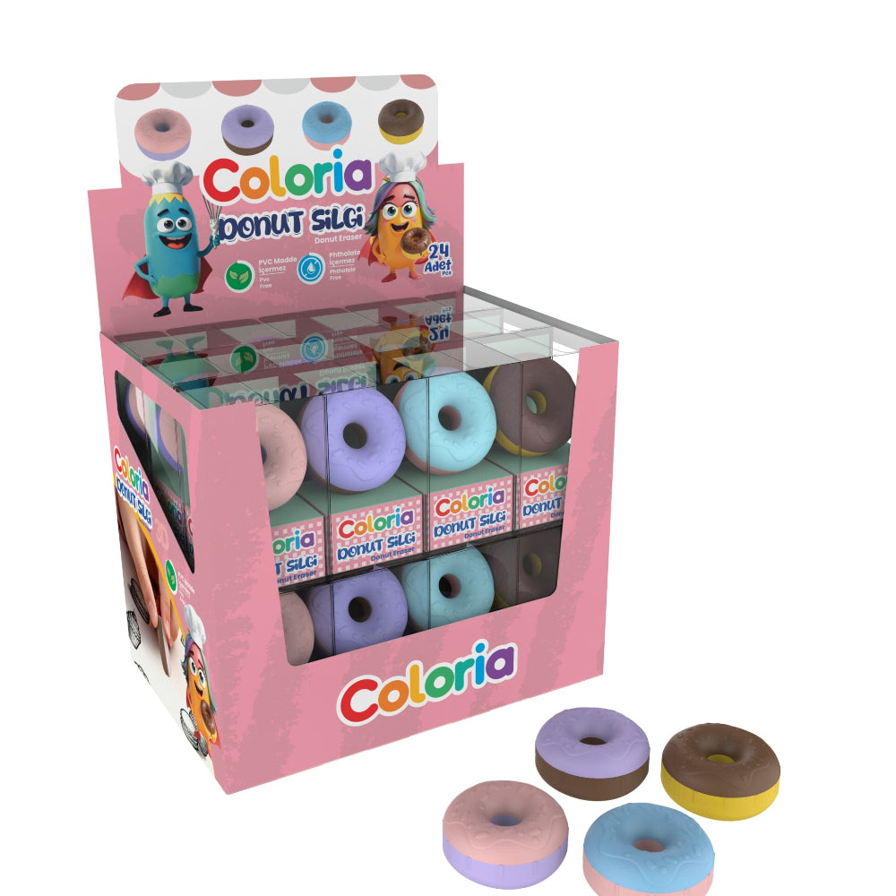 Silka Γόμα Coloria 3D Donut σε 4 Χρώματα - 1 Τμχ
