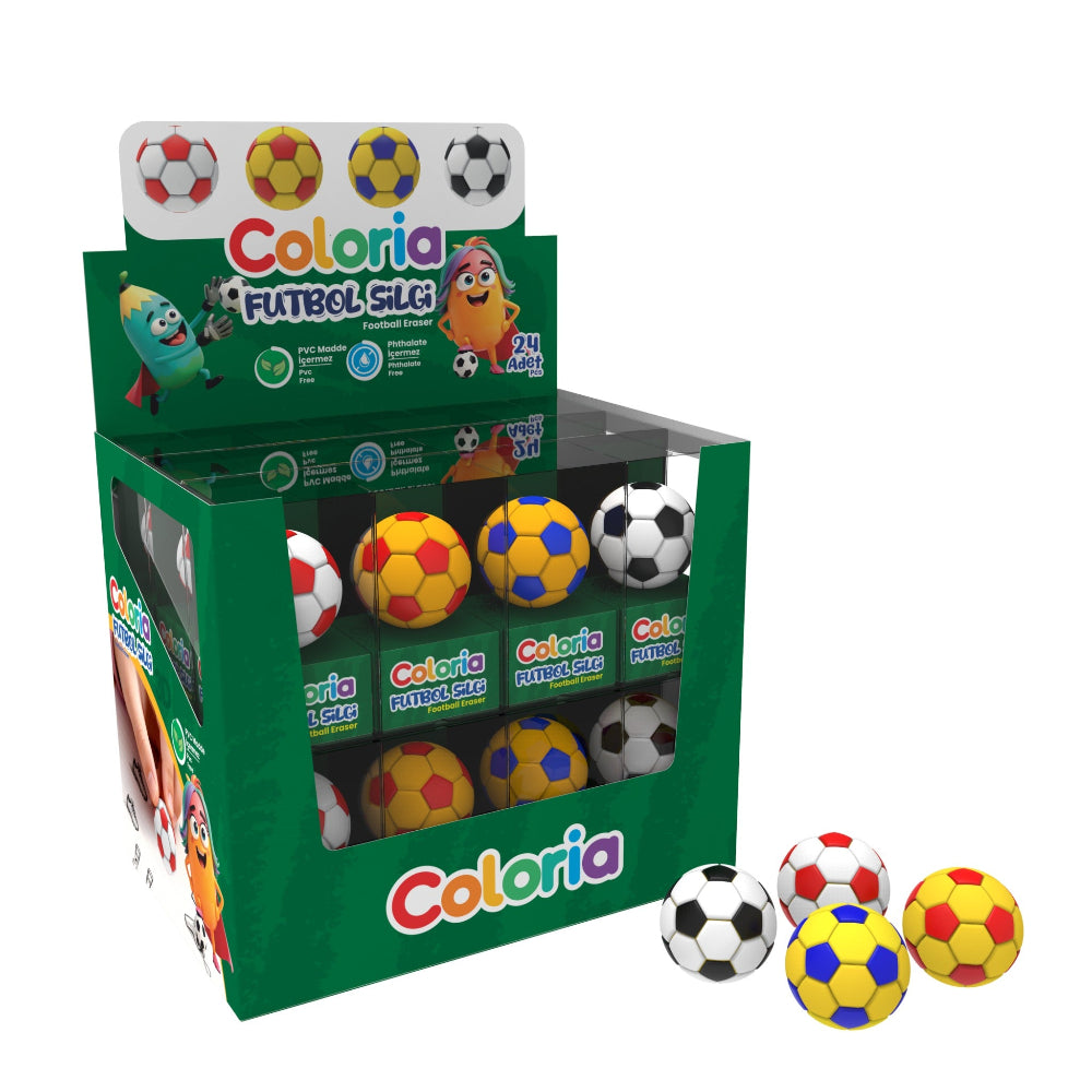 Silka Γόμα Coloria 3D Football σε 4 Χρώματα - 1 Τμχ