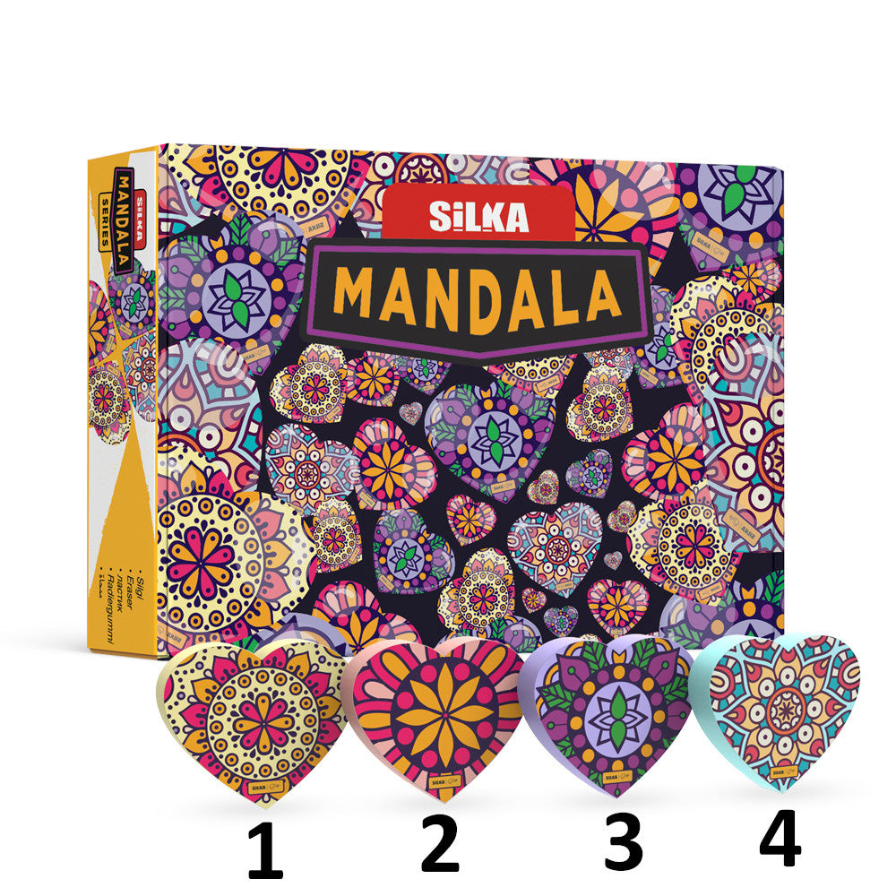Silka Γόμα Mandala 4 Σχέδια - 1 Τμχ