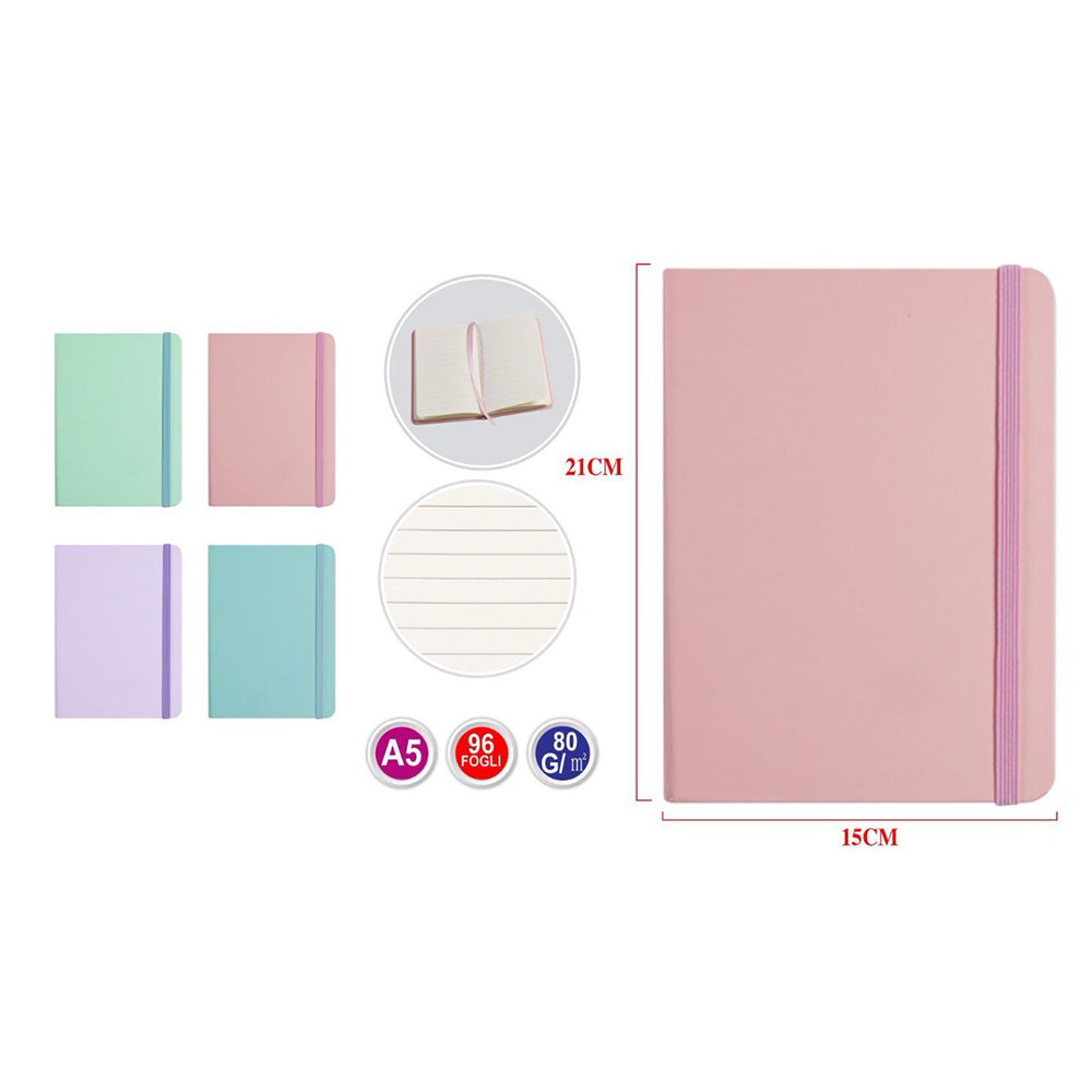 Σημειωματάριο Α5 σε Pastel Χρώματα 96 Φύλλα - 1 Τμχ