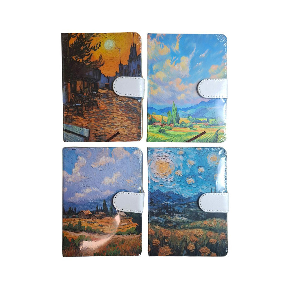 Σημειωματάριο με Ελαιογραφίες 10,5x14,5 εκ σε 4 Σχέδια - 1 Τμχ