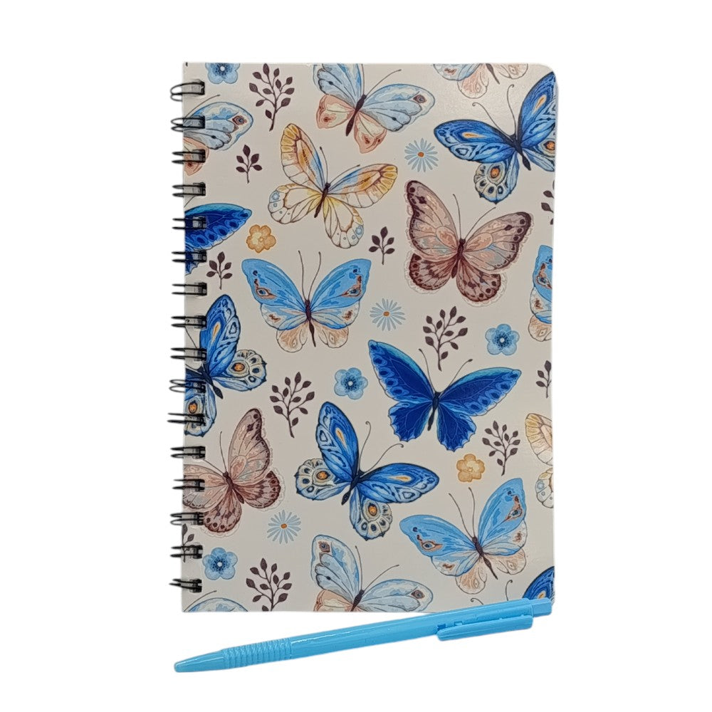 Σημειωματάριο Με Στυλό Butterfly 21x14Εκ
