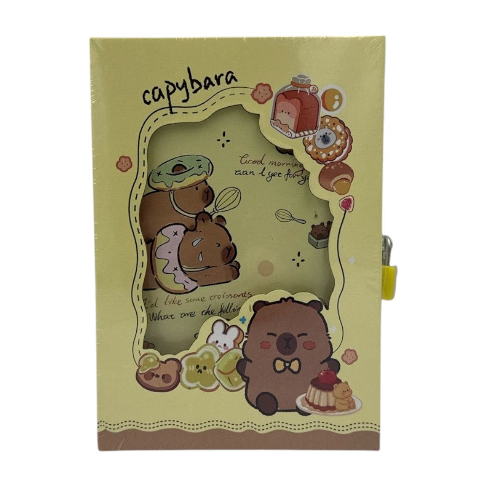 OEMΣημειωματάριο Με Κλειδαριά Capybara Σε Κουτί 21Χ14.5εκ 4 Σχέδιαpapell.gr